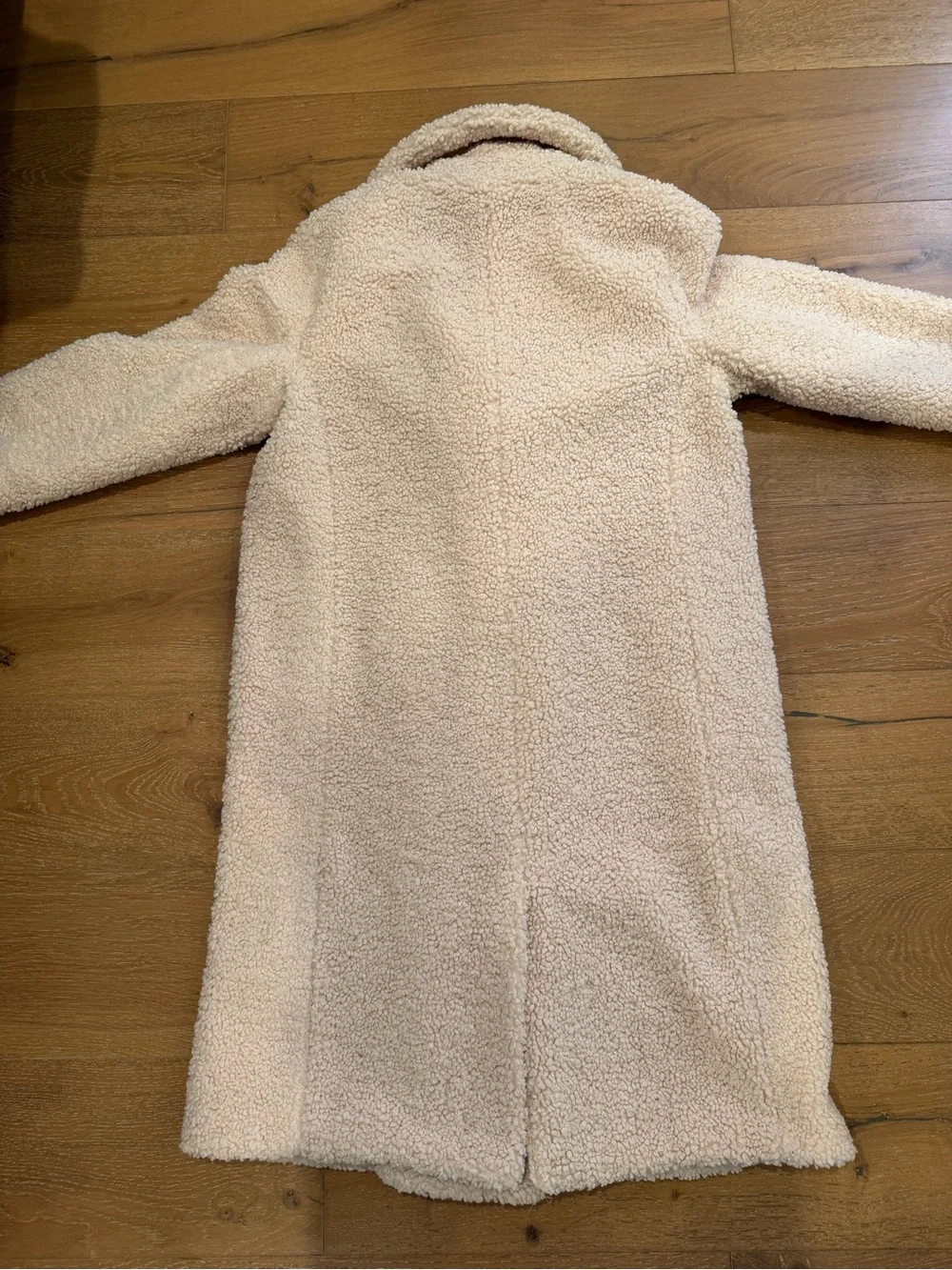J. Crew Double-Breasted Teddy Sherpa Topcoat - size Large